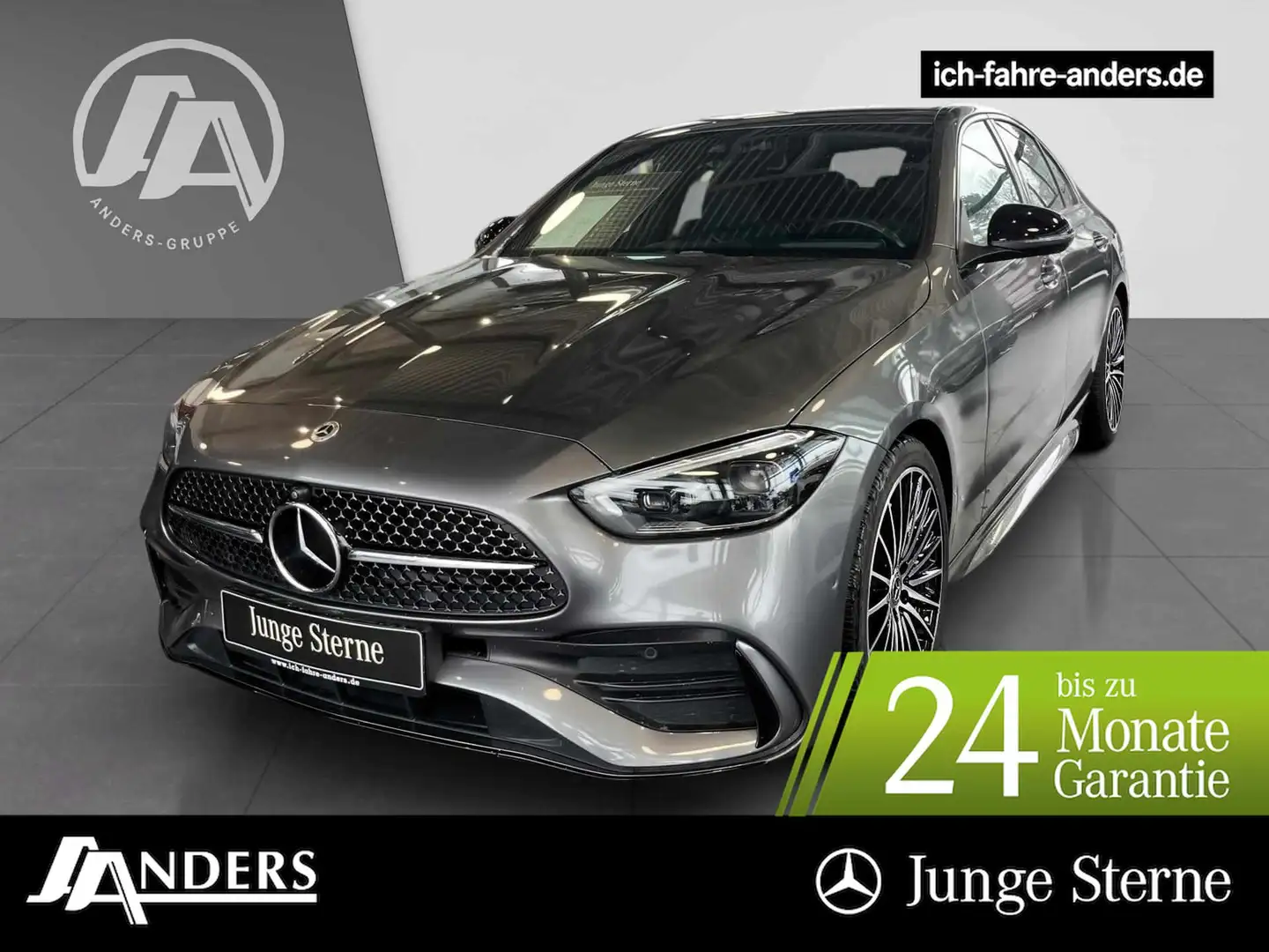 Mercedes-Benz C 300 d AMG+MBUX+Night+Distr+36+AHK+Burm+DIGITAL Grau - 1