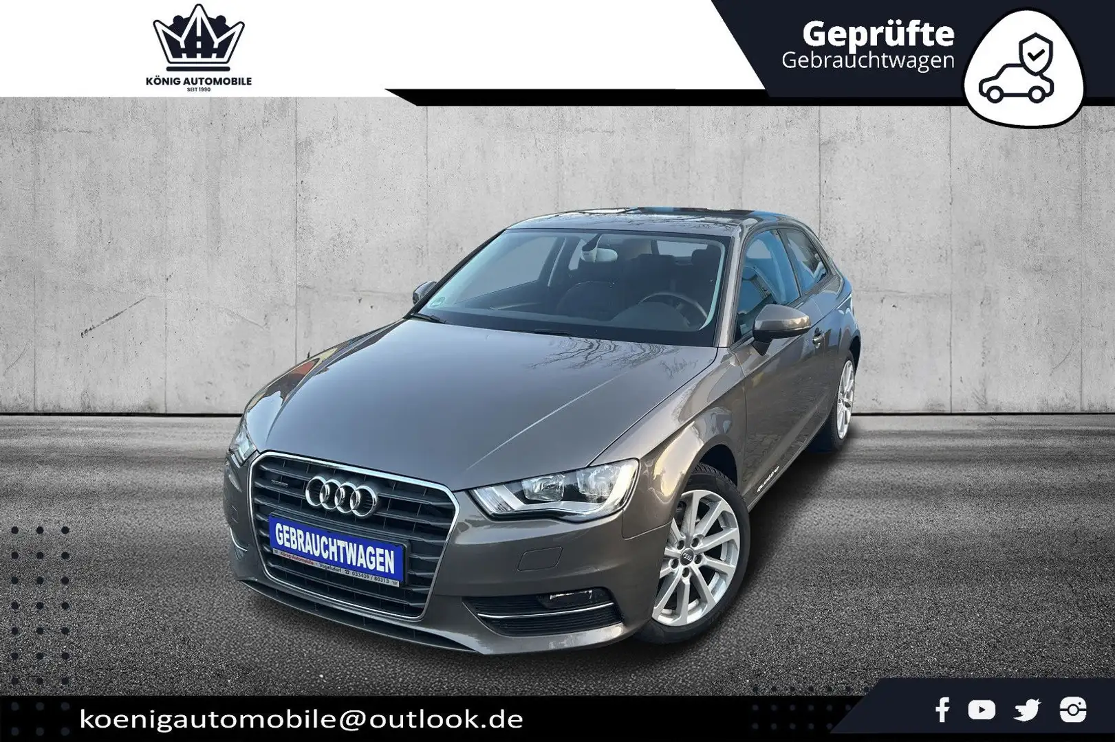 Audi A3 1.8 TFSI S-tronic quattro / PDC / SHZ / 17'LM Gris - 1