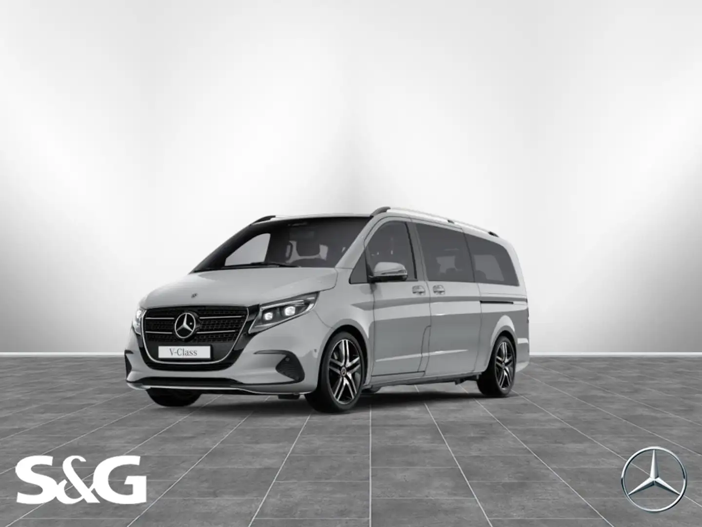 Mercedes-Benz V 300 d STYLE Extralang EasyPack+AHK+360°+M-LED Grau - 1