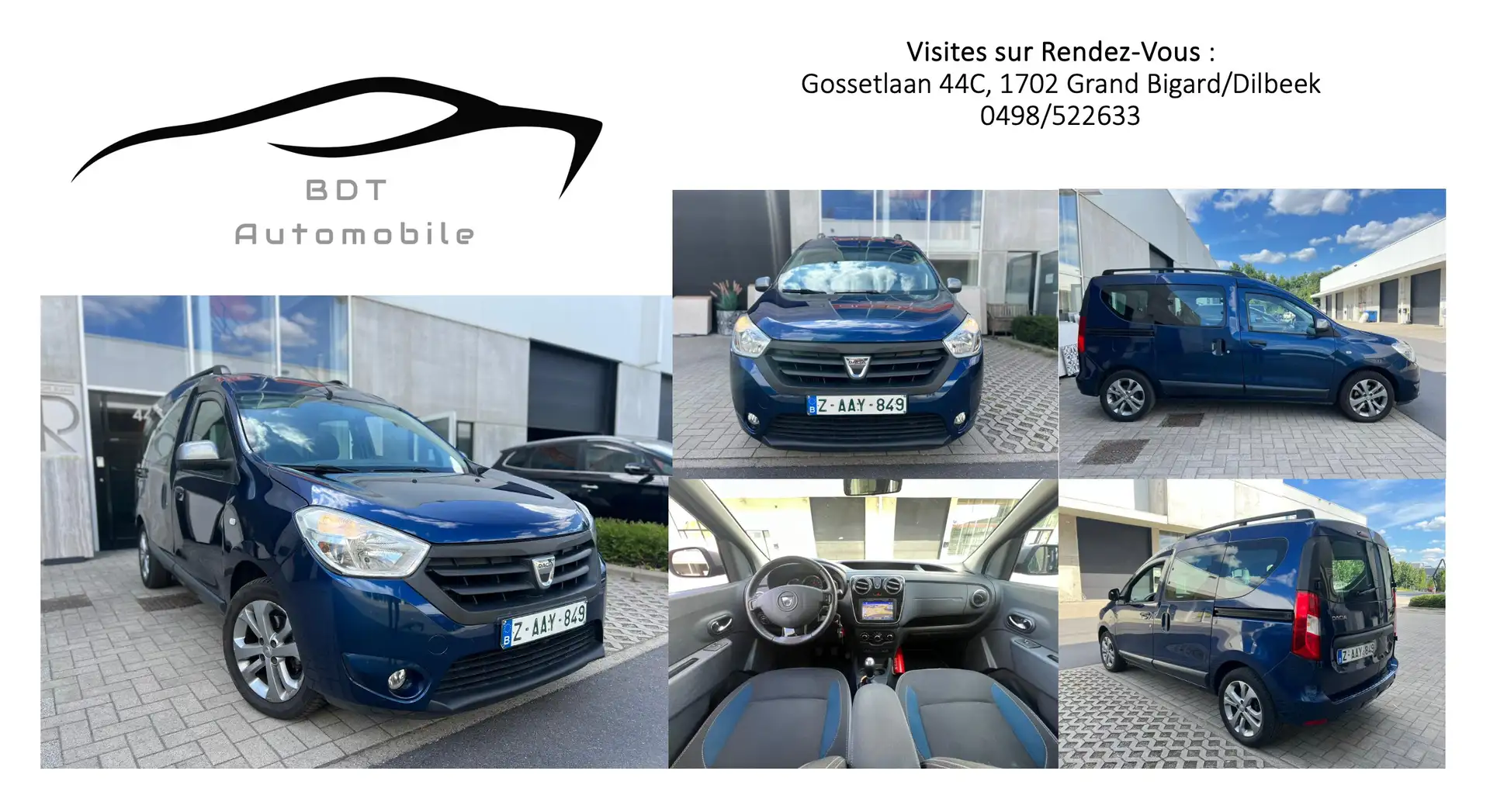 Dacia Dokker 1.2 TCe 1er Prop Carnet GPS CLIM Cruise Jtes Alu - 1