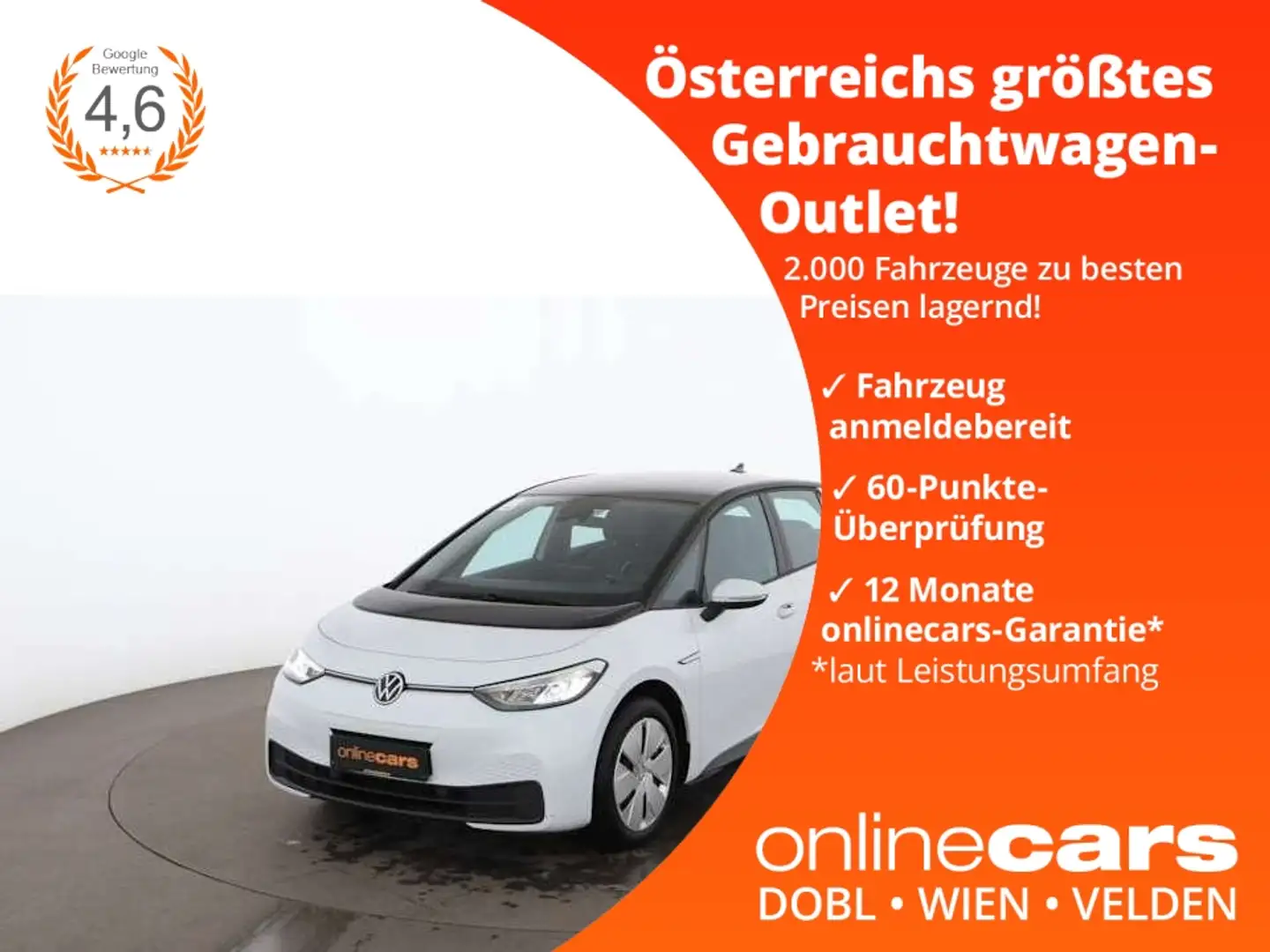 Volkswagen ID.3 Pure City 45kWh Aut LED RADAR NAVI SITZHZG Weiß - 1