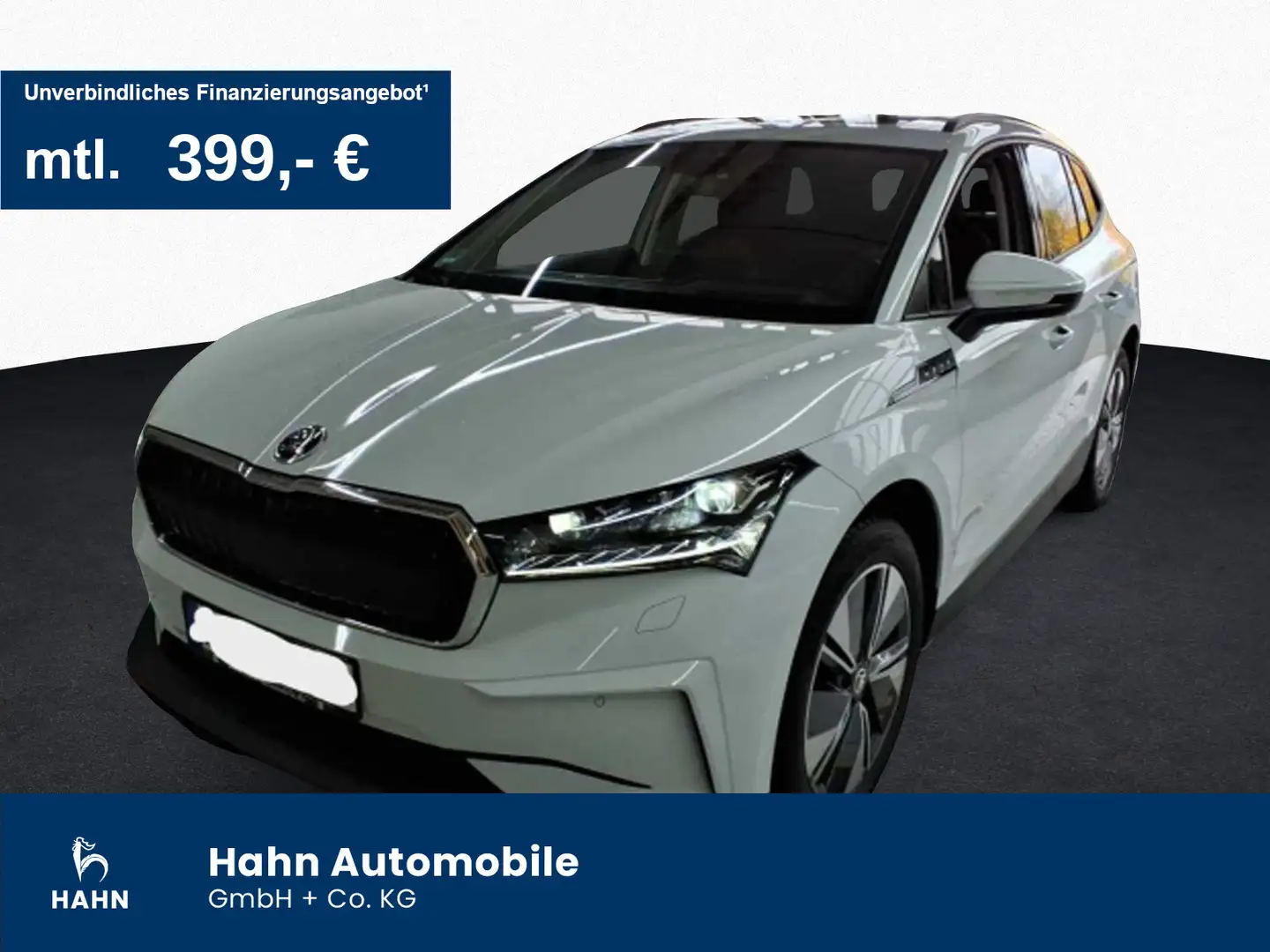 Skoda Enyaq iV 60 ecoSuite AHK Navi HUD Wärmep 360° Weiß - 1