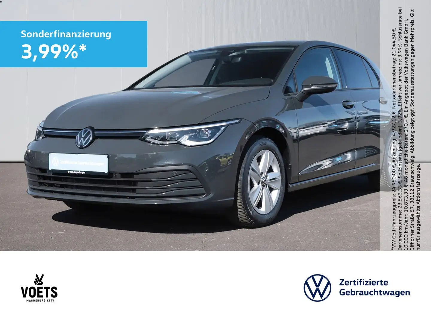 Volkswagen Golf 1,5 TSI Life LED+NAVI+AID+ACC-WINTERPACK Gris - 1
