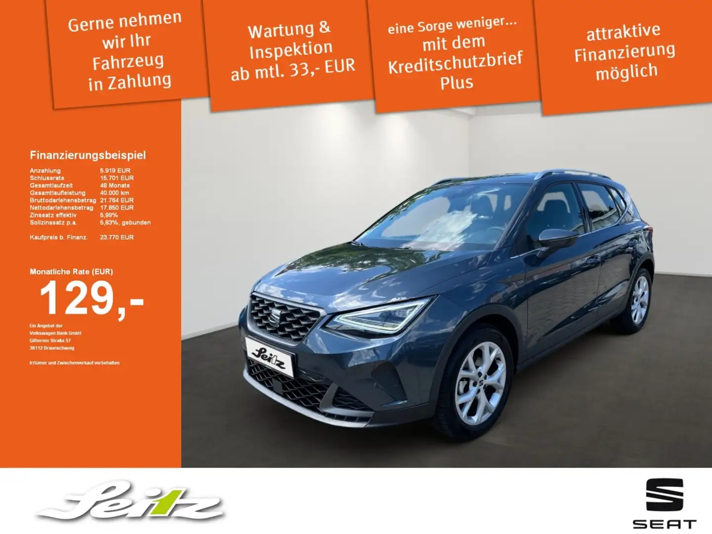 SEAT Arona FR 1.0 TSI DSG FR Navi. LED. Einparkhilfe Gris - 1