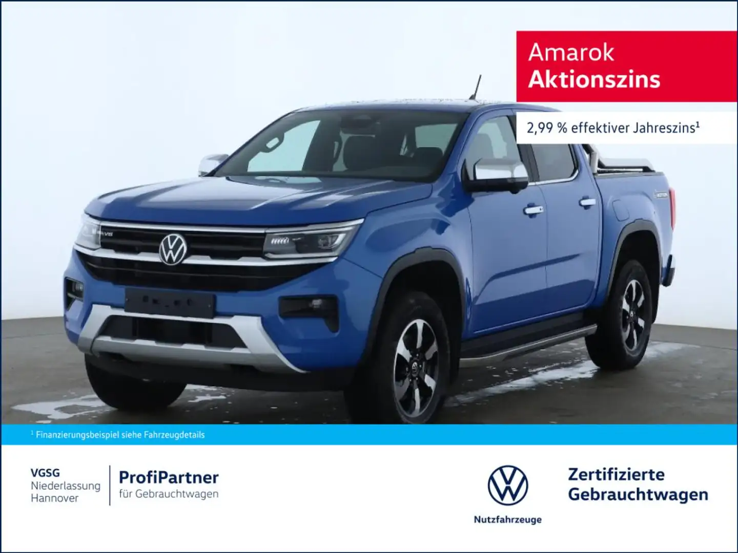 Volkswagen Amarok DC Style 4Motion Autom. AHK Assistenz Aera Blau - 1
