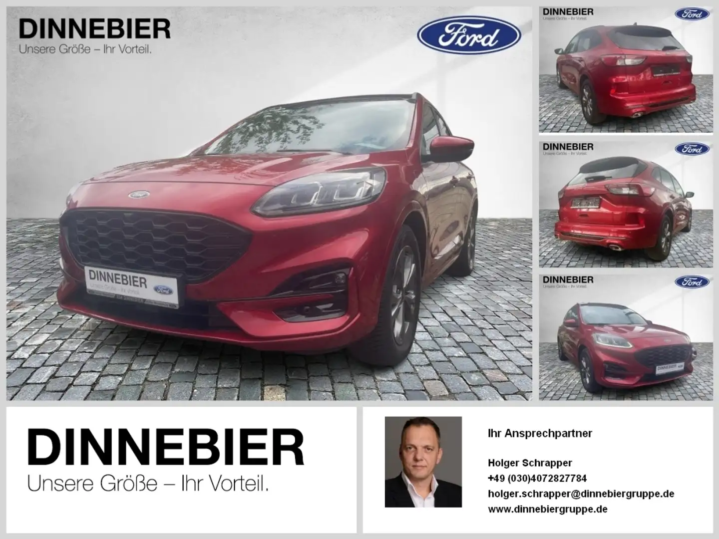 Ford Kuga ST-LINE X PHEV+HUD+Pano+LM+Navi+Alcantara Rouge - 1