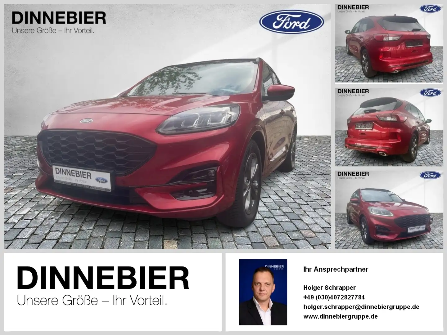 Ford Kuga ST-LINE X PHEV+HUD+Pano+LM+Navi+Alcantara Rouge - 1