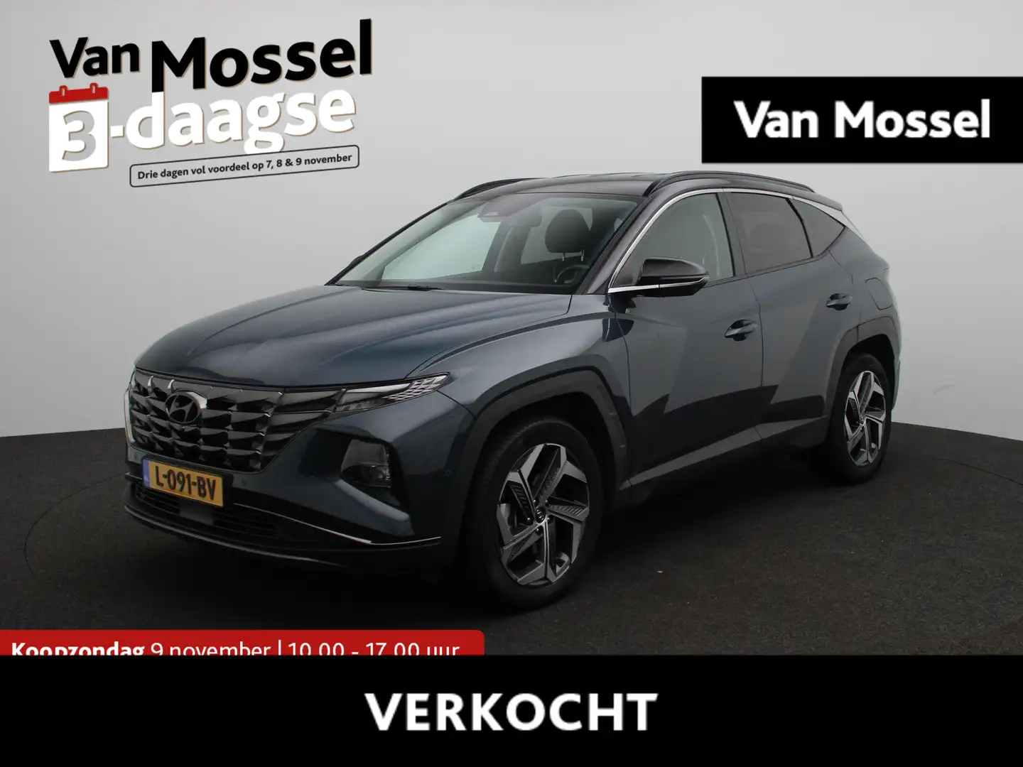 Hyundai TUCSON 1.6 T-GDI HEV Premium | Keyless Entry & Start | Ad Blauw - 1