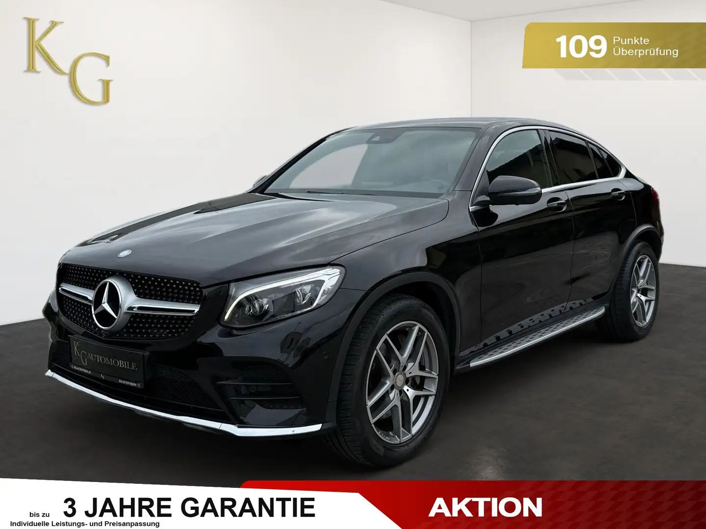 Mercedes-Benz GLC 220 d Coupe  AMG Line 4Matic ab ca. 335€ monatlich Negro - 1