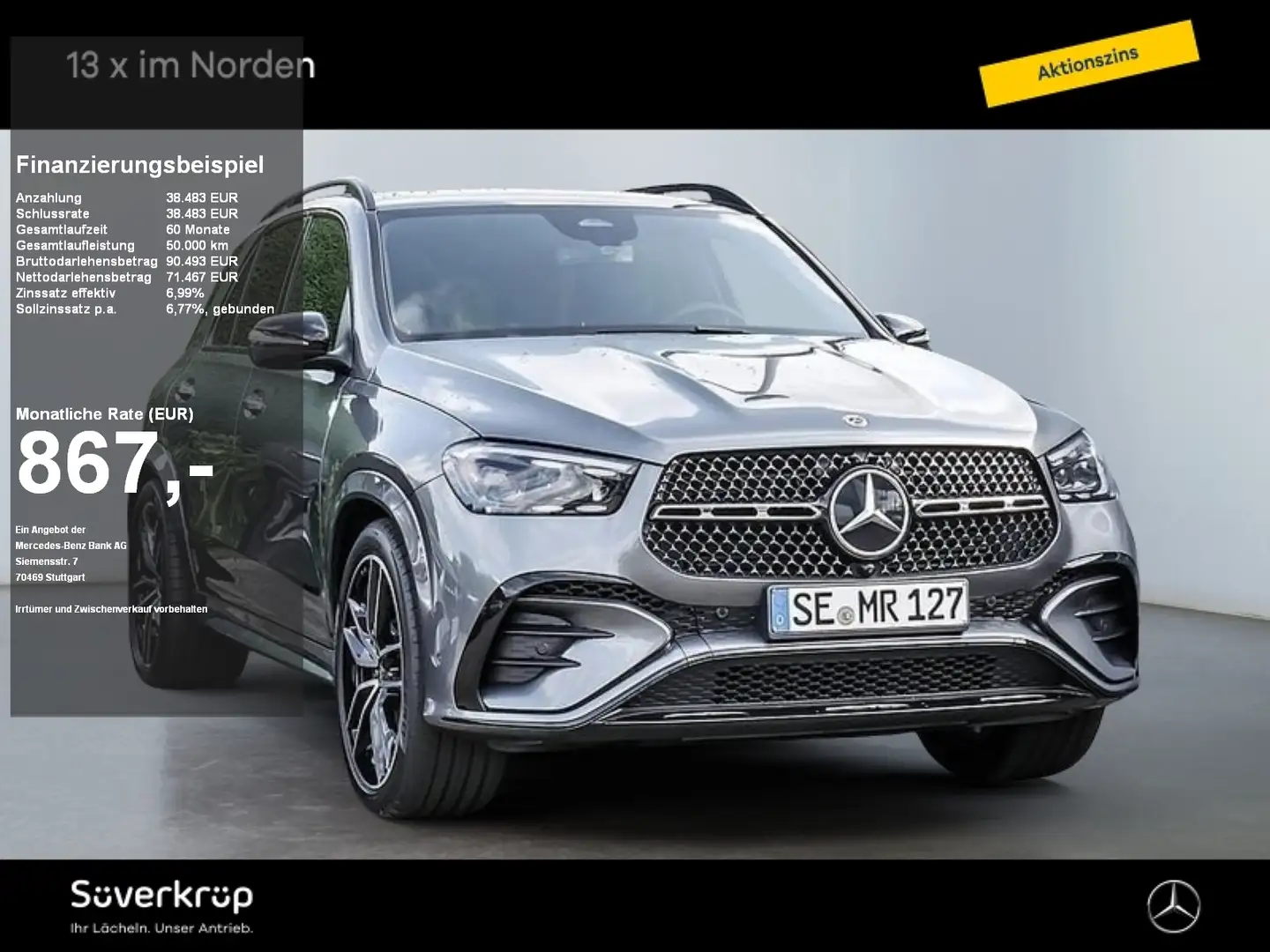 Mercedes-Benz GLE 450 d 4M BURM AMG NIGHT SPUR DISTR AIRMATIC Gri - 1