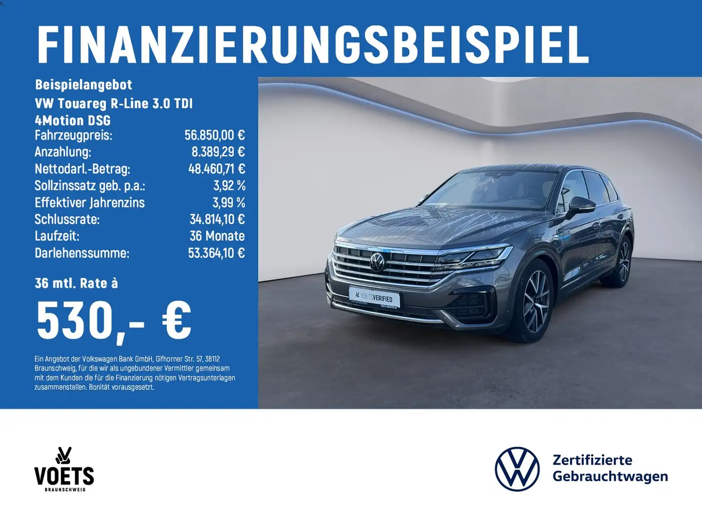 Volkswagen Touareg R-Line 3.0 TDI 4Motion DSG MATRIX+AreaView+AHK Grau - 2