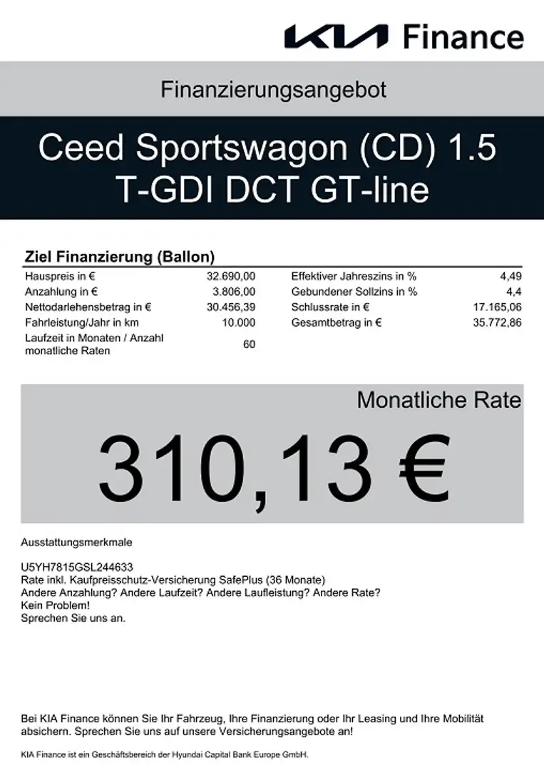 Kia Ceed SW / cee'd SW 1.5T 140 DCT7 GT-LINE TECHN 18Z Grün - 2