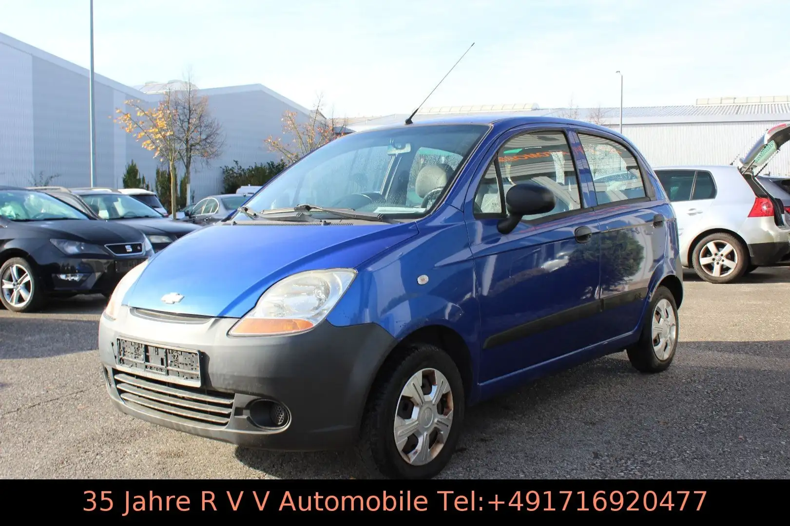 Chevrolet Matiz S, TÜV neu, Allwetterreifen, 1.Hand Blauw - 1