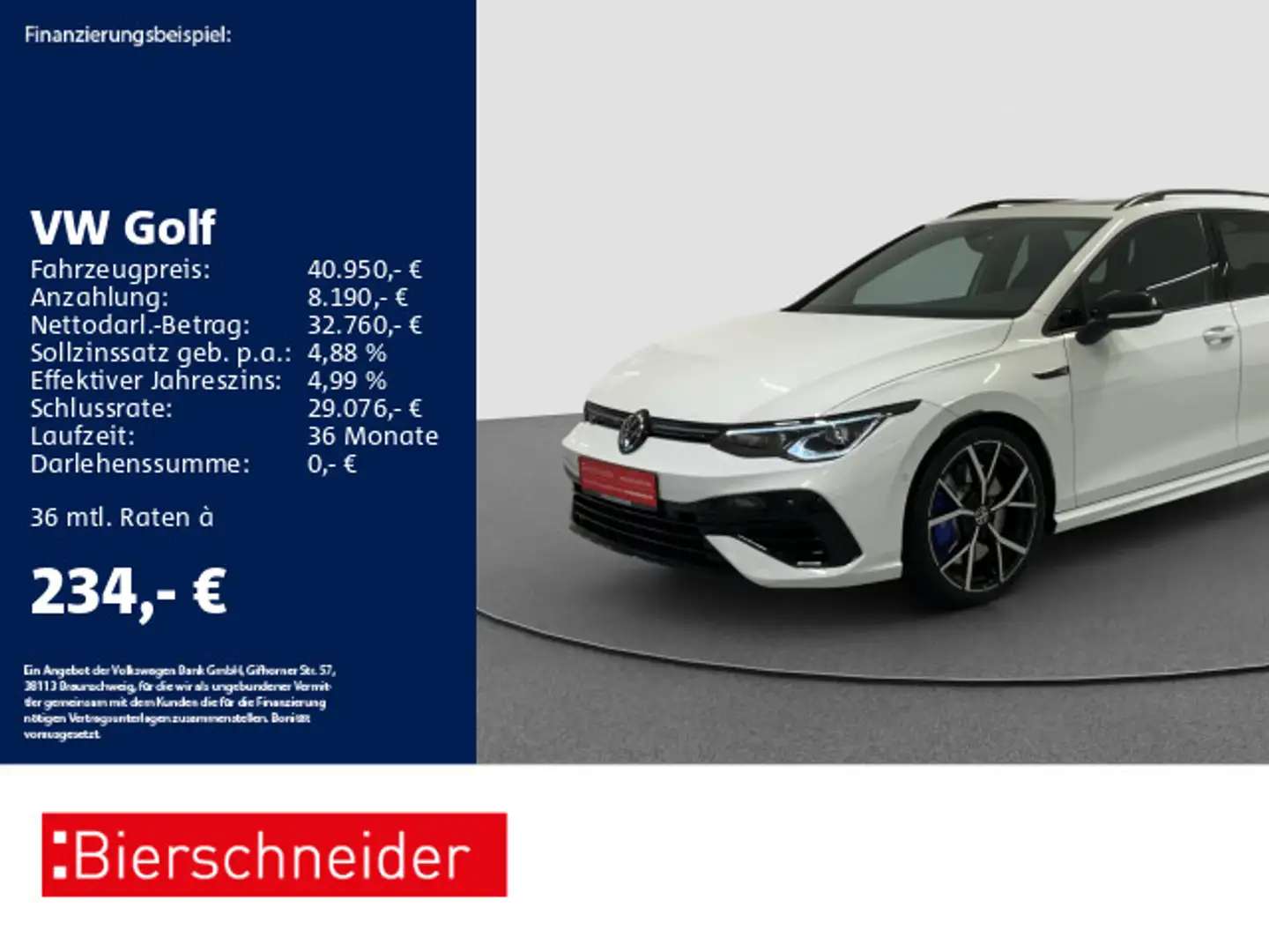 Volkswagen Golf Variant Golf 8 Var 2.0 TSI DSG 4Mo R Black AHK PANO MATR Weiß - 1