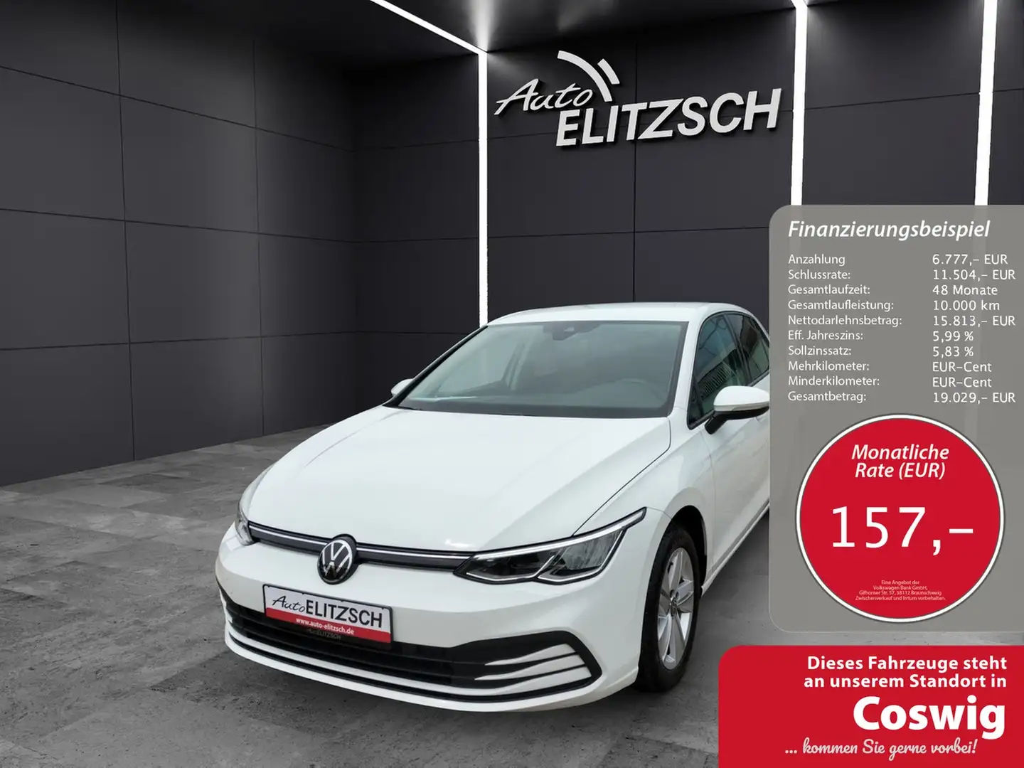 Volkswagen Golf VIII TDI Life DSG LED Navi AID ACC PDC SH Weiß - 1