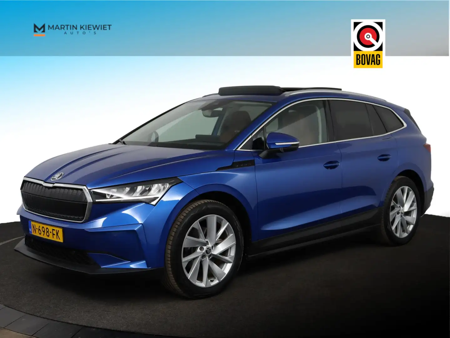 Skoda Enyaq iV 60|Pano|Leder|Trekhaak|Warmtepomp|ACC|Camera|He Bleu - 1