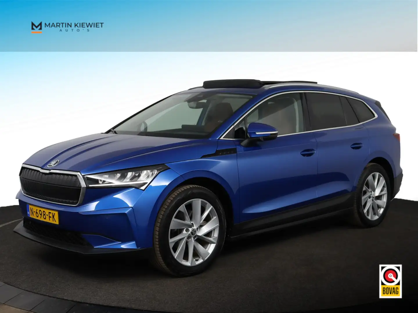 Skoda Enyaq iV 60|Pano|Leder|Trekhaak|Warmtepomp|ACC|Camera|He Blauw - 1