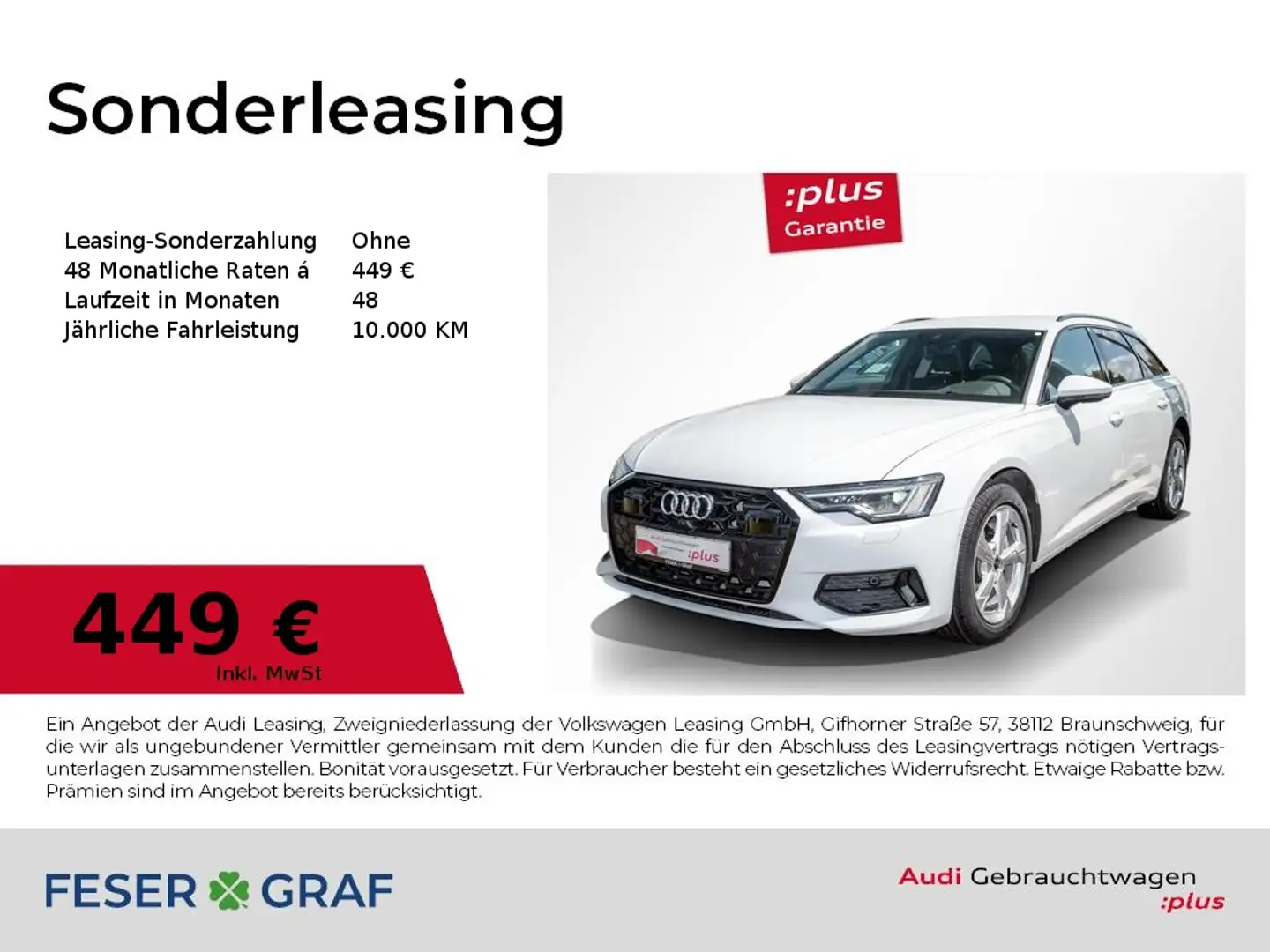 Audi A6 Avant 40 TDI sport /Matrix/Leder/HuD/ACC Weiß - 1