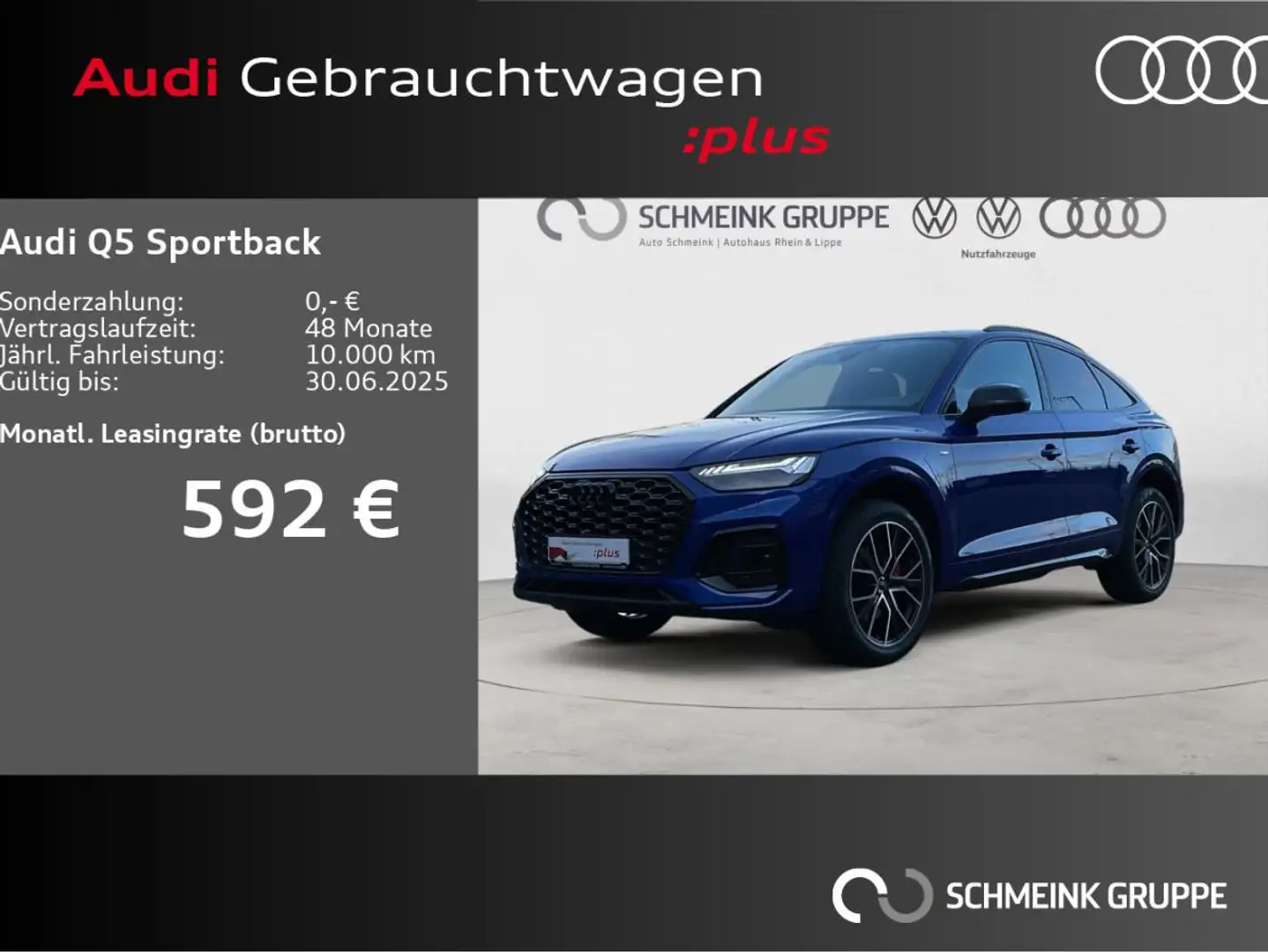 Audi Q5 Sportback 40 TDI S line quattro Pano HUD Blau - 1
