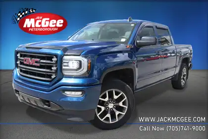 Blue 2017 GMC Sierra 1500 SLT Crew Cab 4WD Pickup Truck Four-Wheel Drive 8-Speed Automatic
