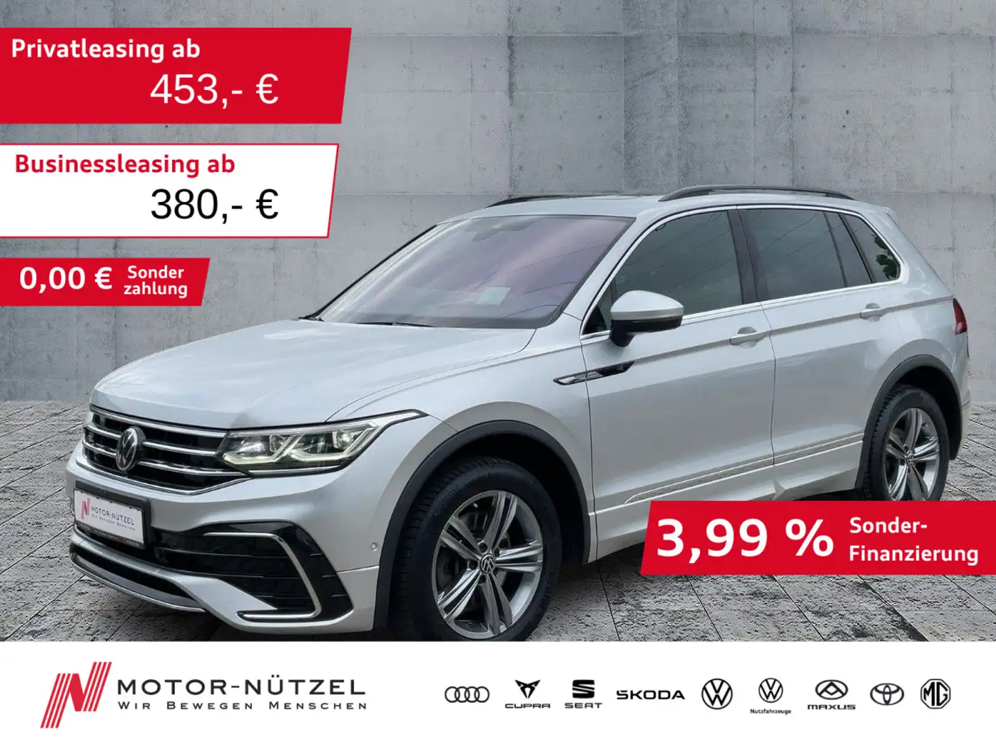 Volkswagen Tiguan 2.0 TSI DSG 4M R-LINE MATRIX+NAVI+AHK+ACC Silber - 1