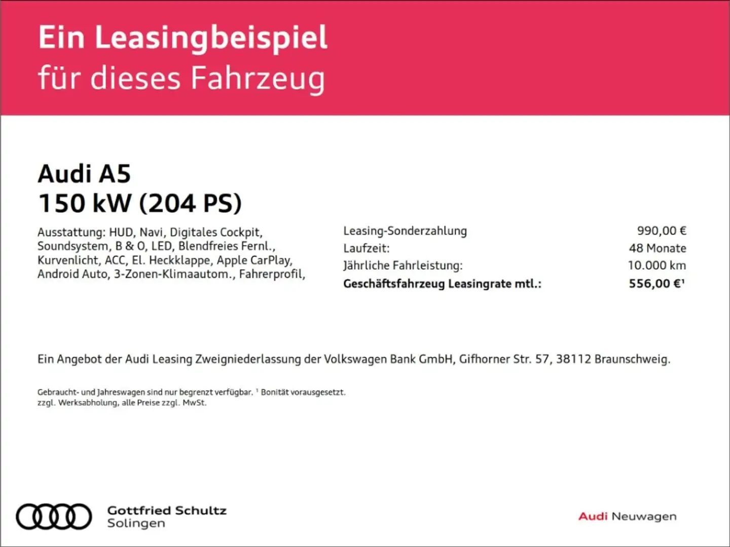 Audi A5 Avant TDI quattro edition one B&O S line Schwarz - 2