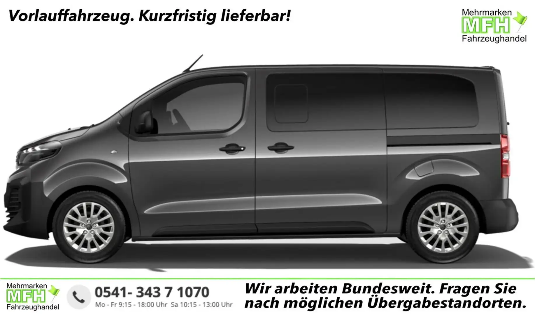 Peugeot Expert Kombi L2 180 EAT8 8S LED Nav PrivG 2xKlim 132 k... Gri - 1