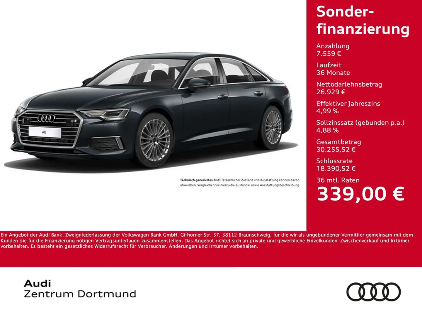 Audi A6 40 CAM ACC LM18 EKLAPPE NAVI+ SITZHEIZUNG LED Grau - 1