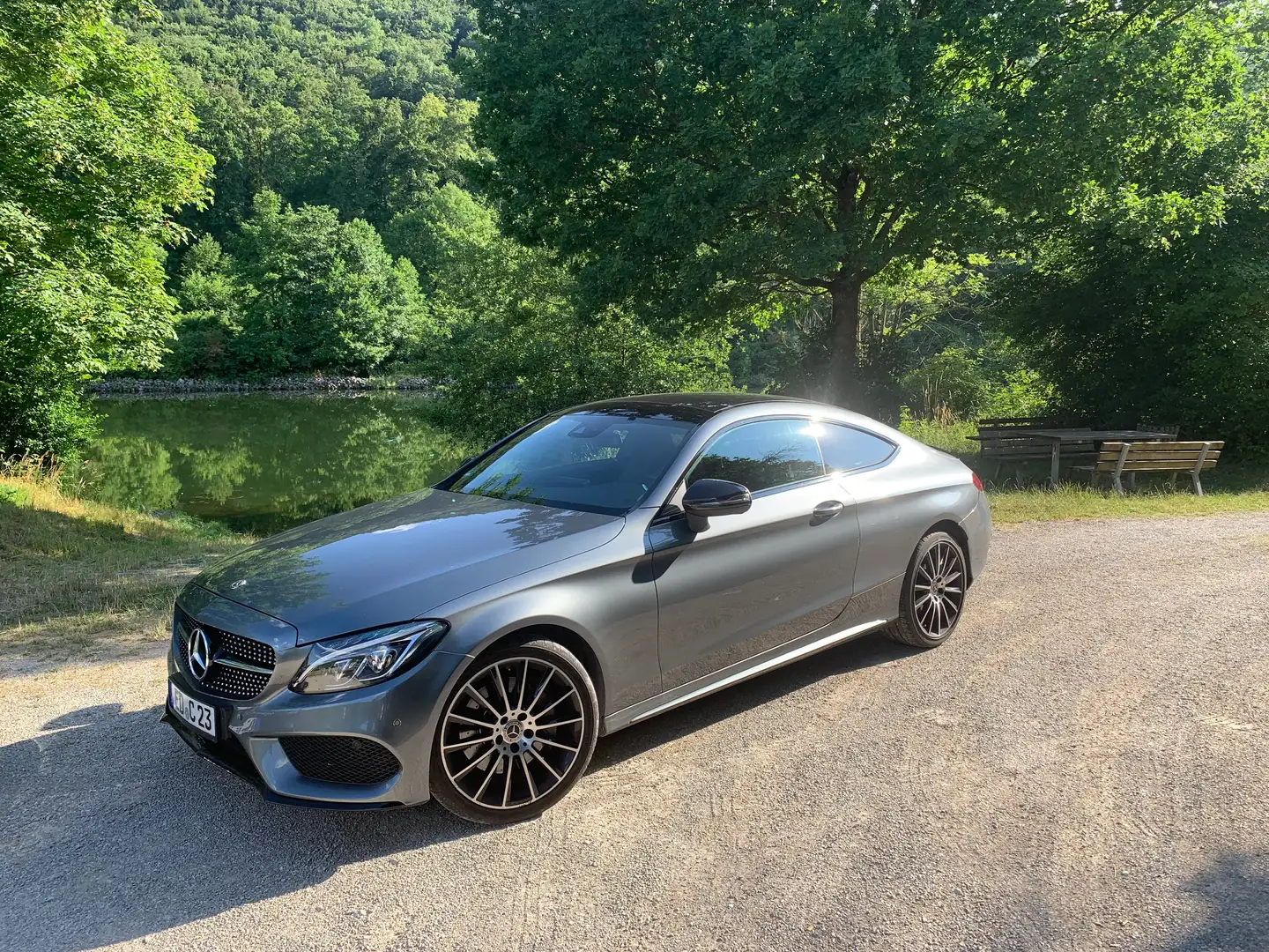 Mercedes-Benz C 400 C 400 Coupe 4Matic 9G-TRONIC AMG Line Gris - 1