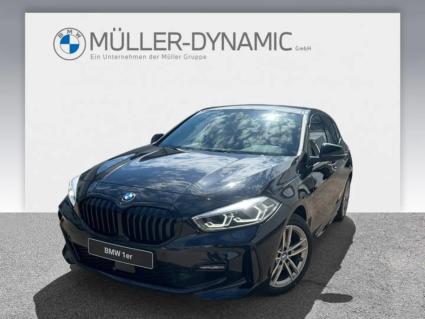 BMW 118 i Klimaautomatik, Bluetooth, Navigationssystem, Le Negro - 1