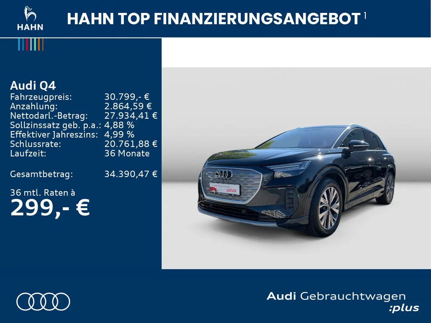 Audi Q4 e-tron Q4 40 e-tron advanced Matrix Pano Navi HUD Schwarz - 2