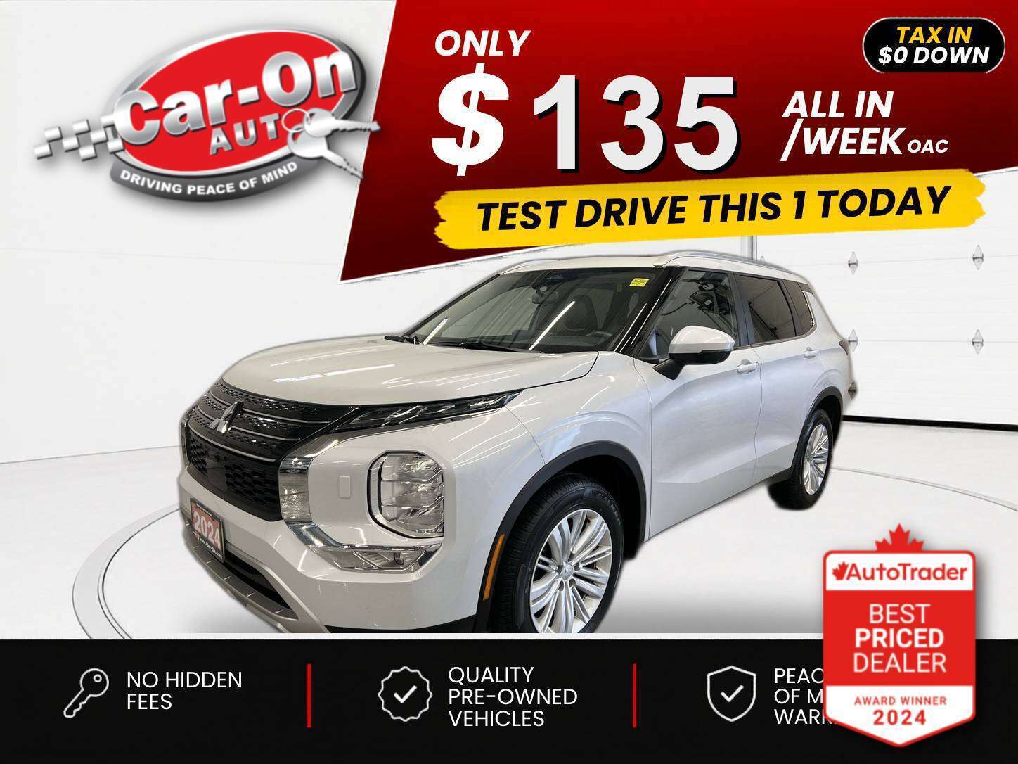 White 2024 Mitsubishi Outlander SUV / Crossover Automatic