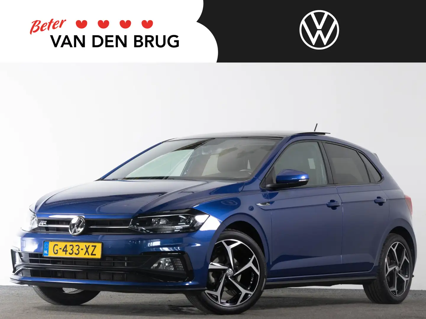 Volkswagen Polo R-Line 1.0 TSI 95 pk | LED | Panoramadak | 17" vel Blauw - 1