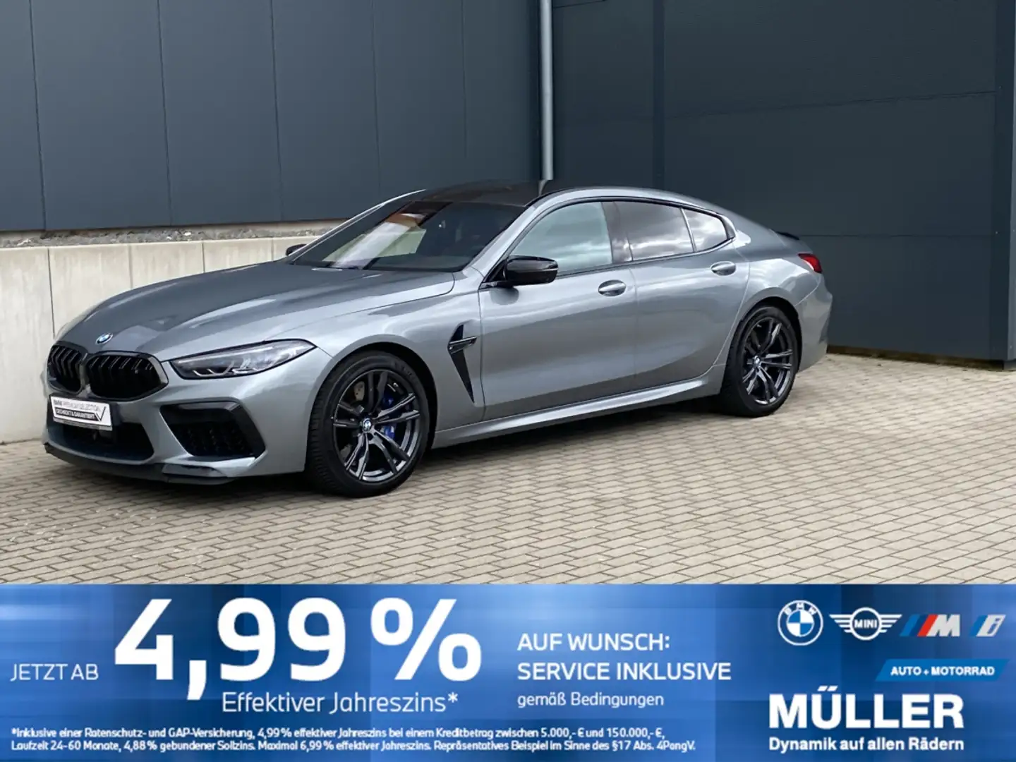 BMW M8 Competition Gran Coupé LASER/S-LÜFT/360/SOFT  LASE Šedá - 1