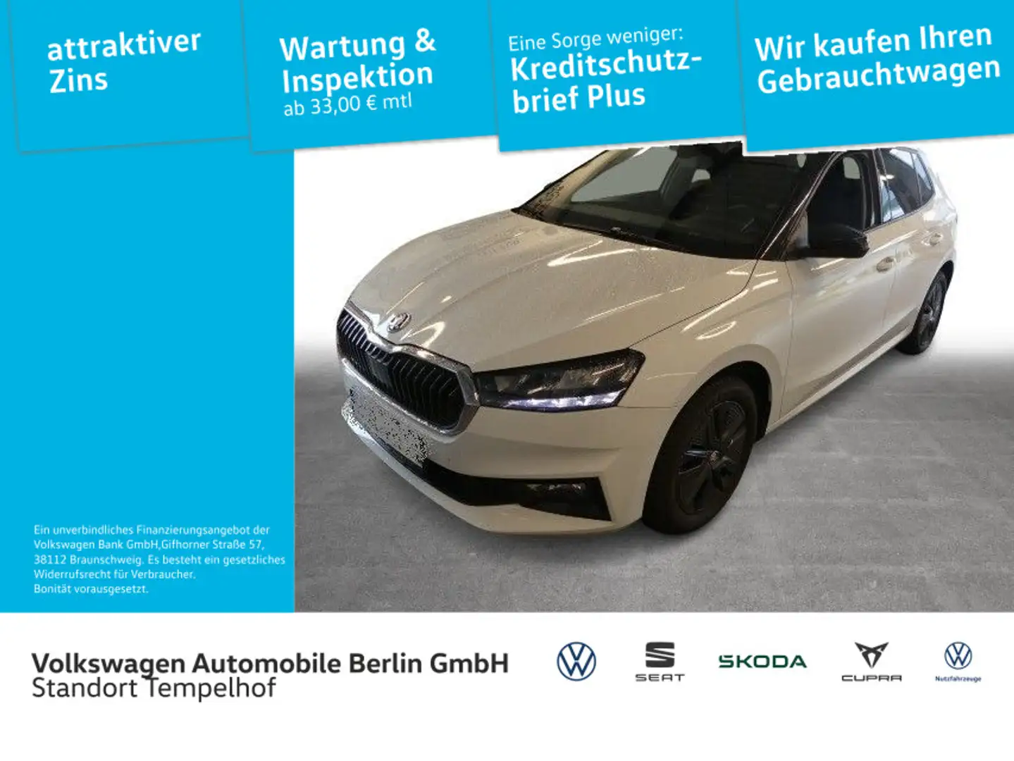 Skoda Fabia 1.0TSI Ambition CarPlay LED SHZ V-Cockpit White - 1
