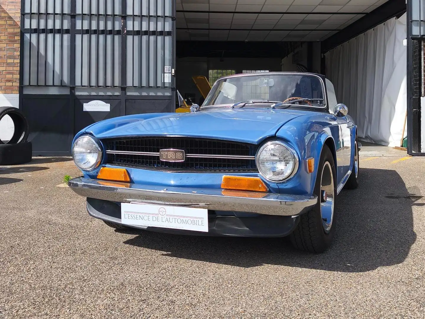 Triumph TR6 roadster Bleu - 1