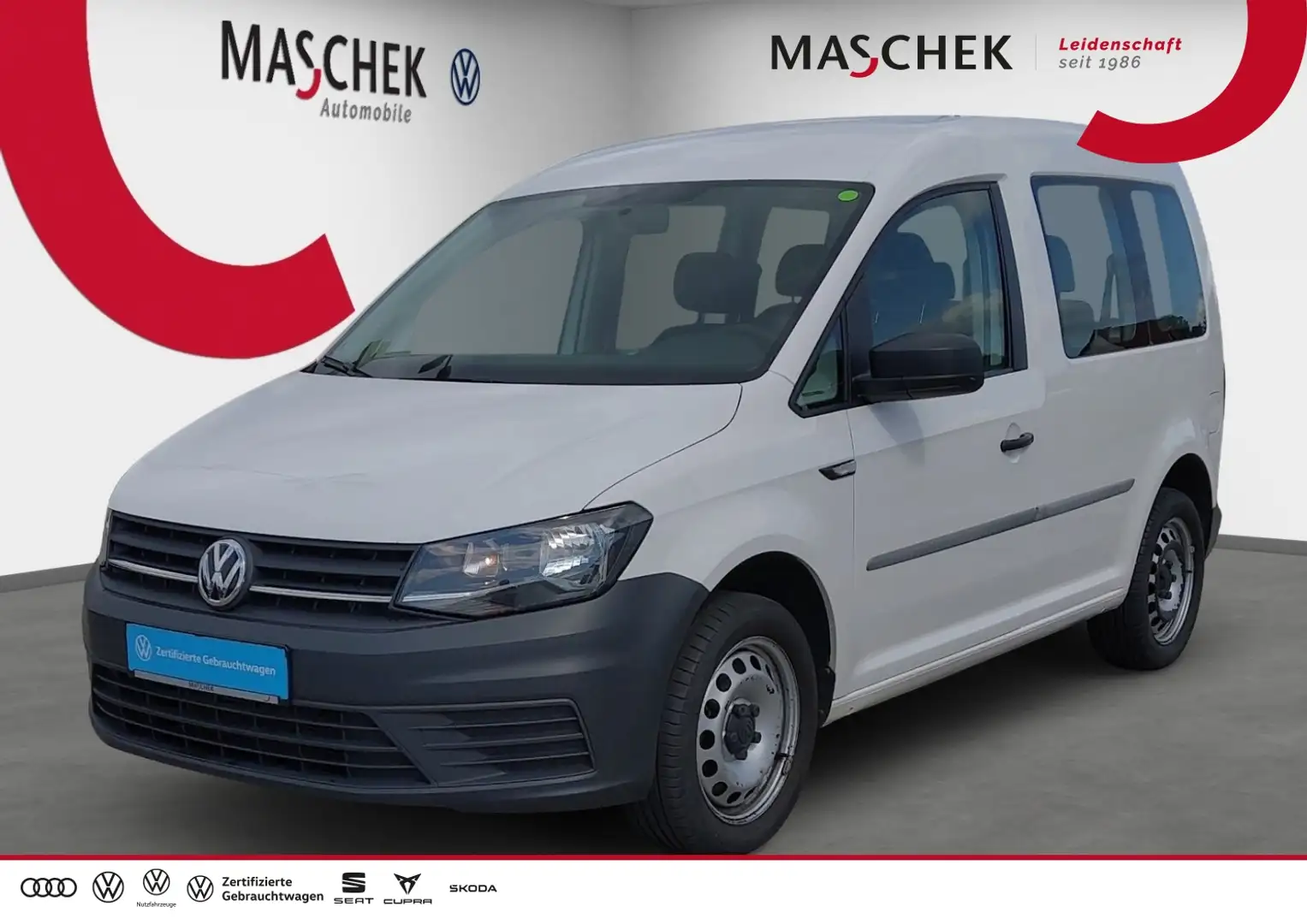 Volkswagen Caddy Kombi 1.4 TSI AHK Klima 5-Sitze Comp. Audio Blanc - 1