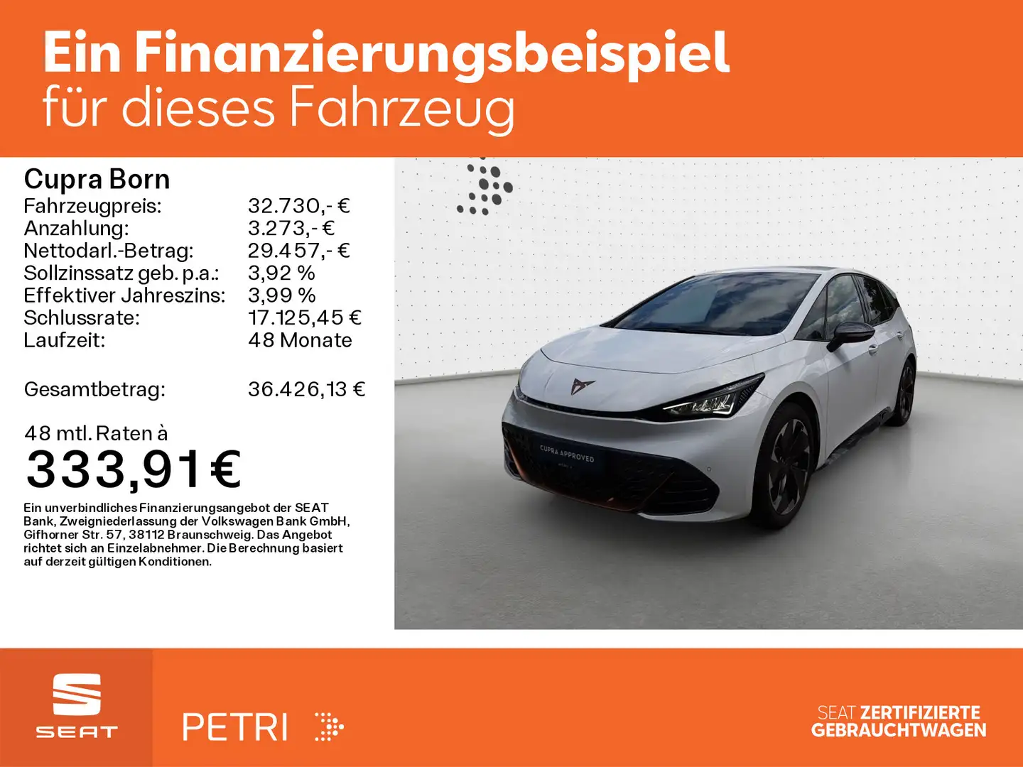 CUPRA Born *Wärmepumpe*Navi*RFK*SHZ*LED*ACC*77 kWh*Gara Weiß - 2