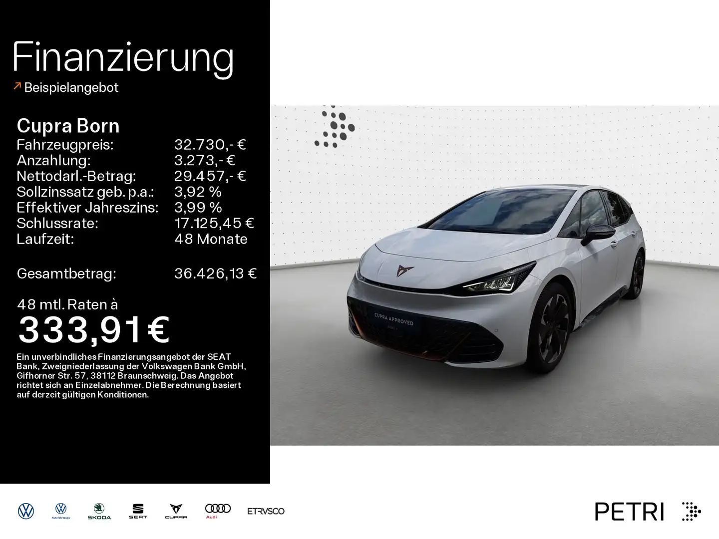 CUPRA Born *Wärmepumpe*Navi*RFK*SHZ*LED*ACC*77 kWh*Gara Weiß - 1