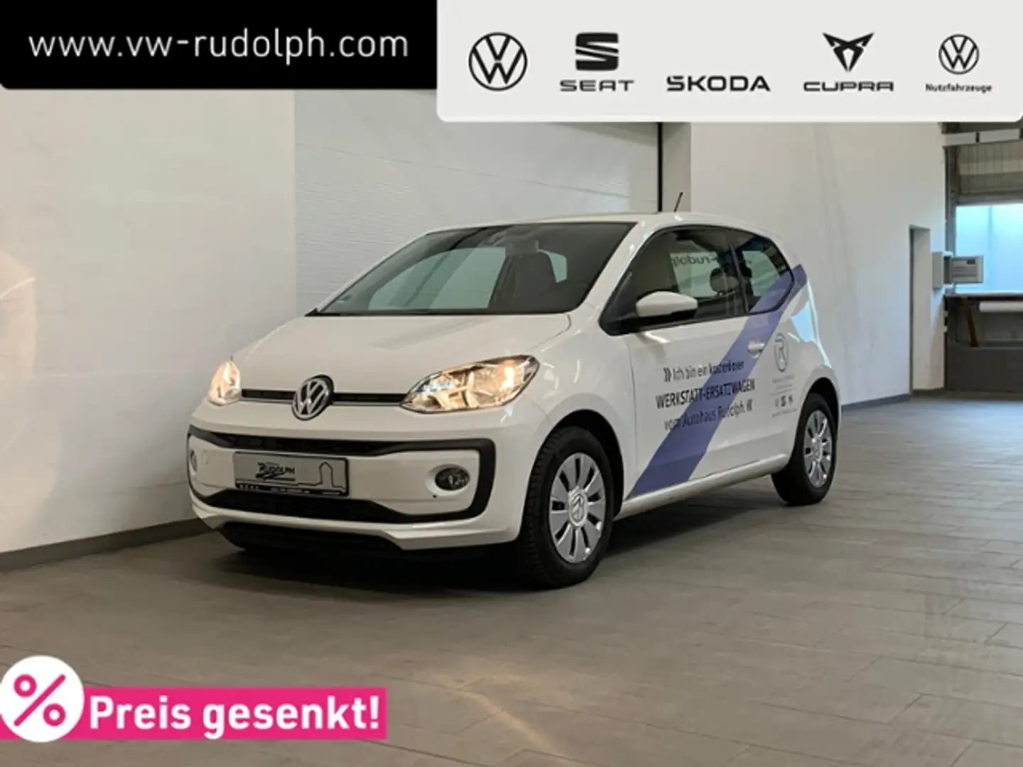 Volkswagen up! 1.0 move up! / Radio Bluetooth Einparkhilfe Weiß - 1