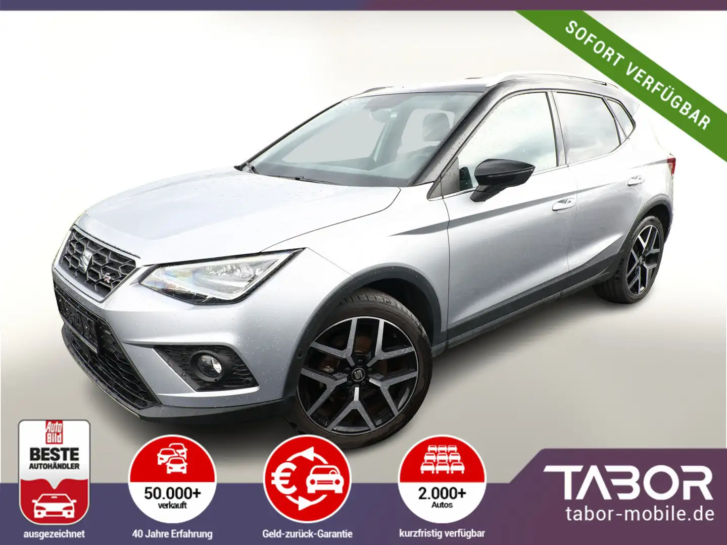 SEAT Arona 1.0 TSI 95 FR LED Nav ParkAs PDC eHk ViCo Silber - 1