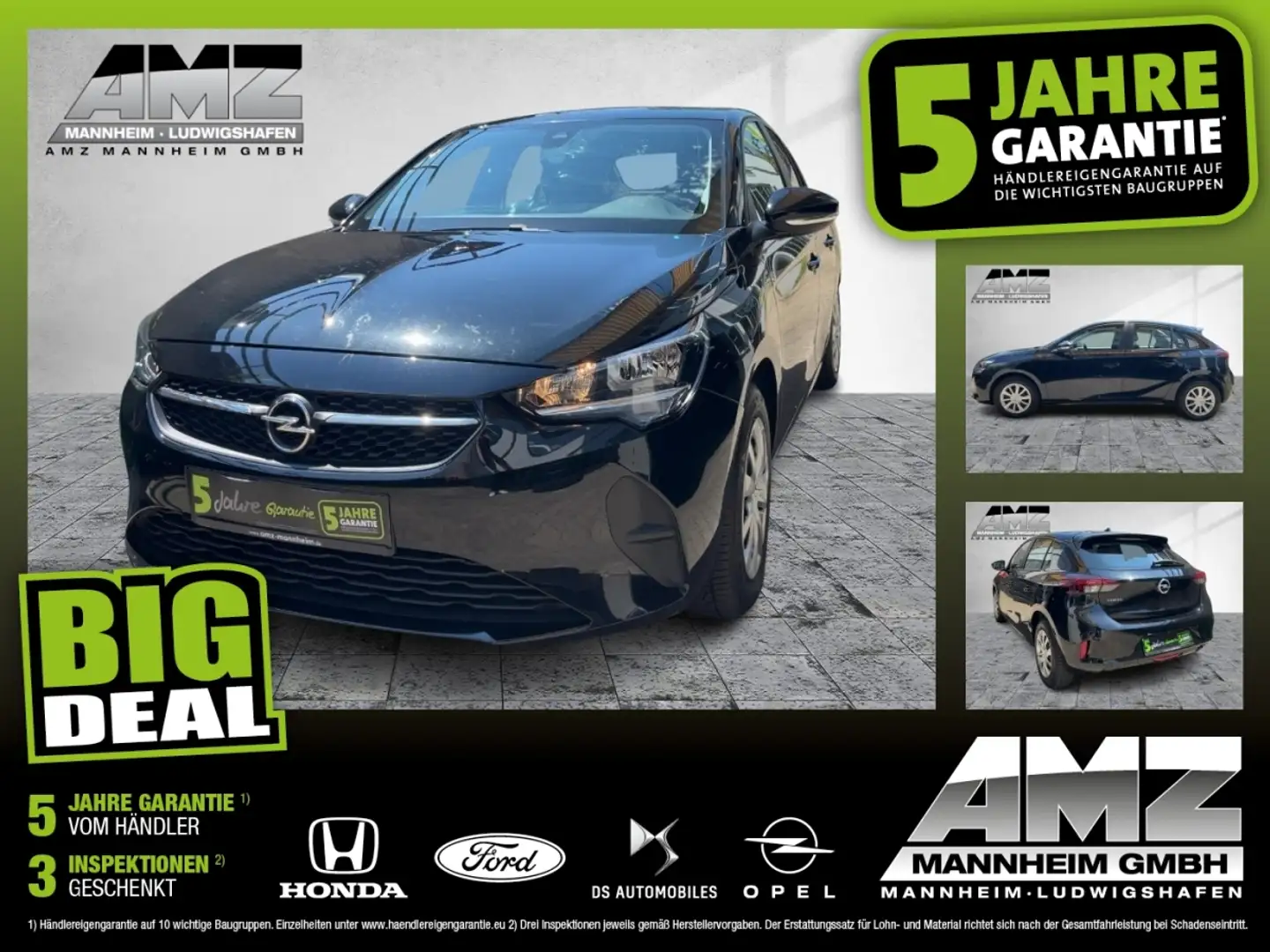 Opel Corsa F 1.2 Edition KAM PDC SpurH Nero - 1