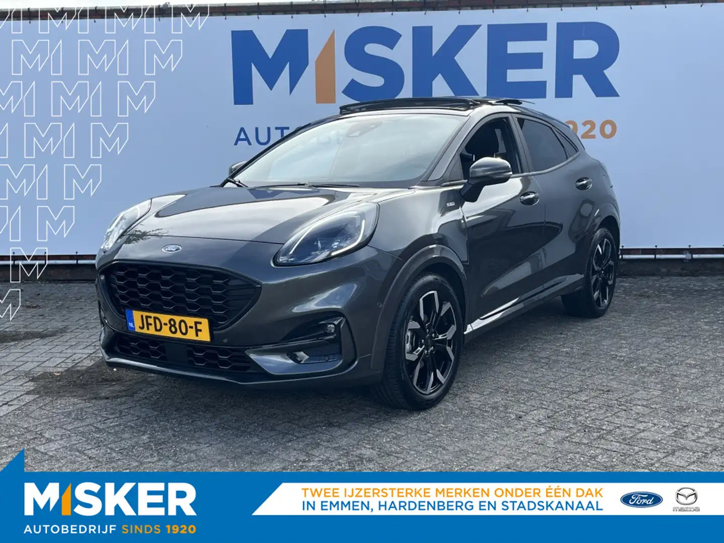 Ford Puma 1.0 EB Hyb ST-Line X Automaat | Panodak | Winterpa Gris - 1