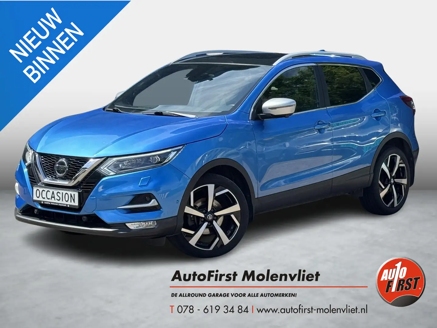 Nissan Qashqai 1.3 DIG-T Tekna + I INCL. € 850,00 AFL.KOSTEN + BO Blauw - 1