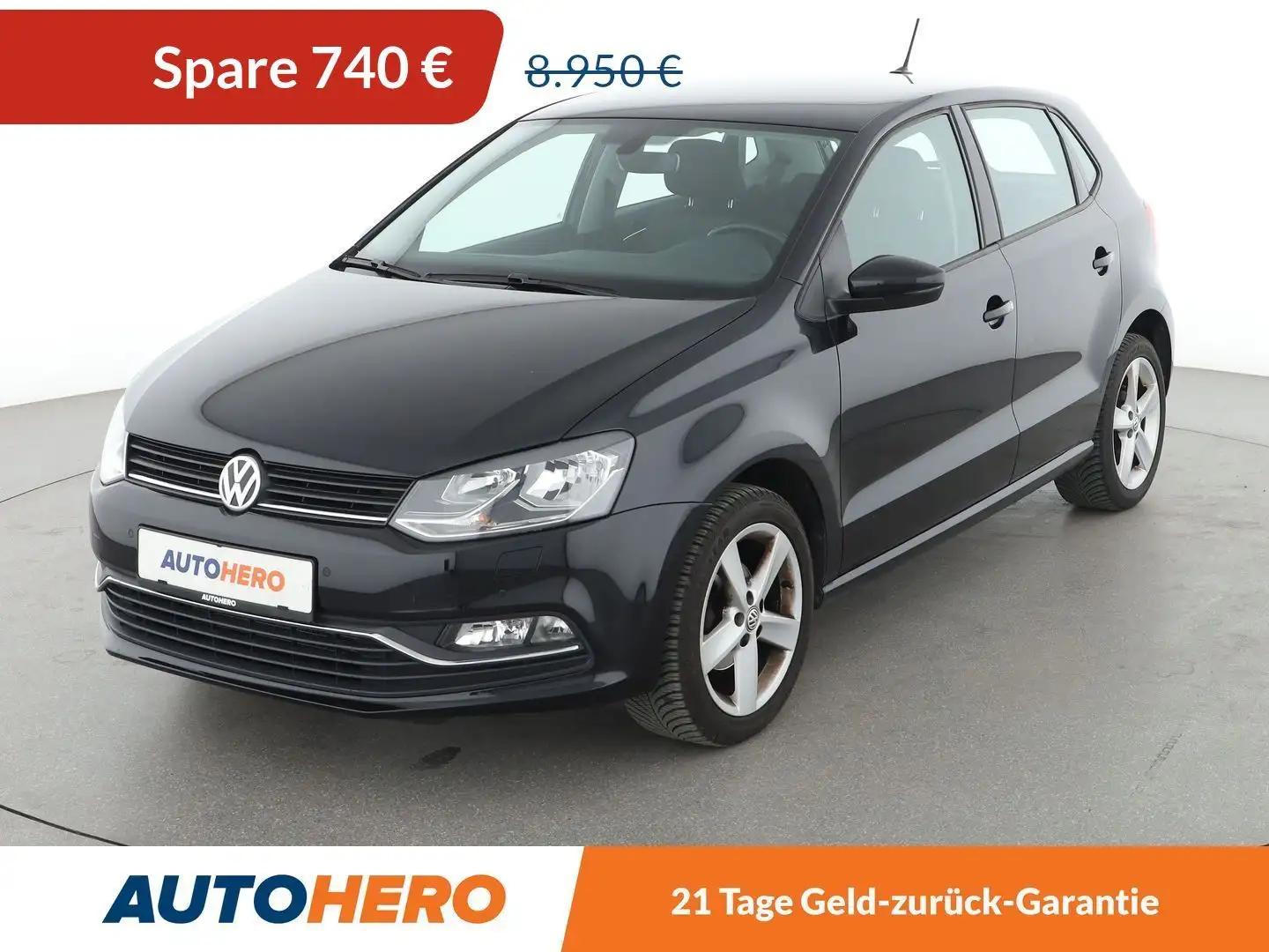 Volkswagen Polo 1.0 Comfortline *NAVI*PDC*SHZ*KLIMA* Zwart - 1