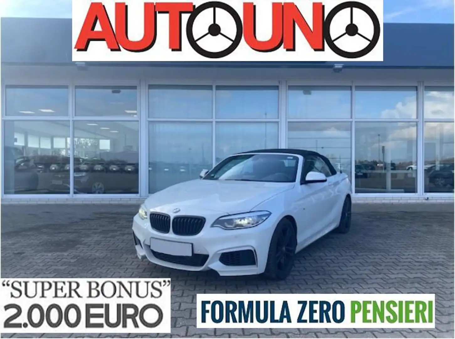 BMW 218 218i Cabrio Msport Bianco - 1