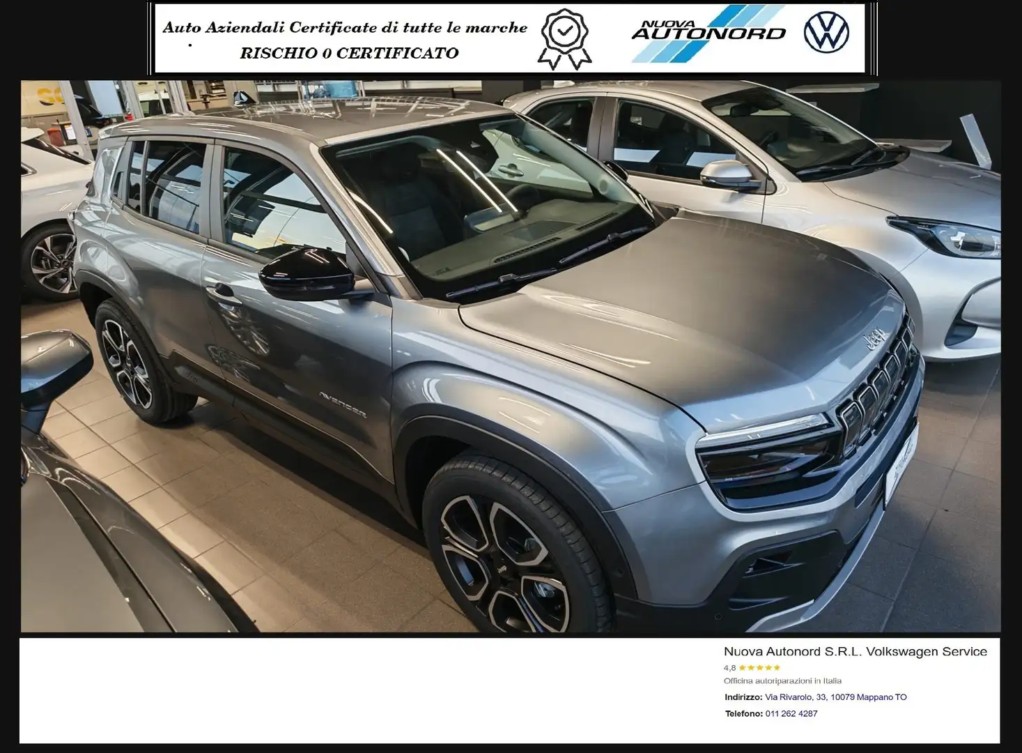 Jeep Avenger Avenger 1.2 turbo Summit fwd 100cv Grijs - 1