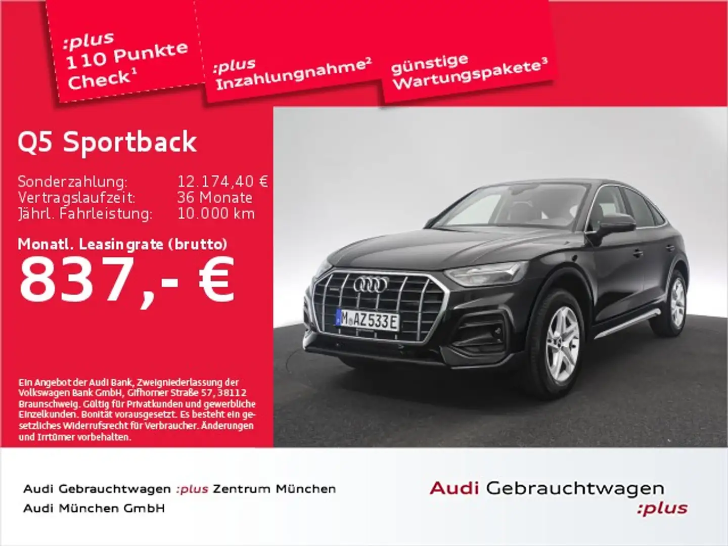 Audi Q5 50 TFSI e advanced AHK Virtual Navi Schwarz - 1