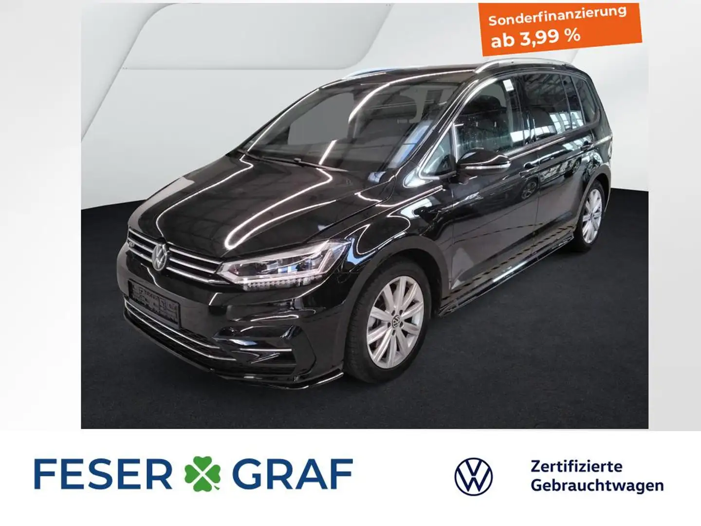 Volkswagen Touran 1.5TSI R-Line DSG Rückfahrkamera Fahrassistenz+ Schwarz - 1