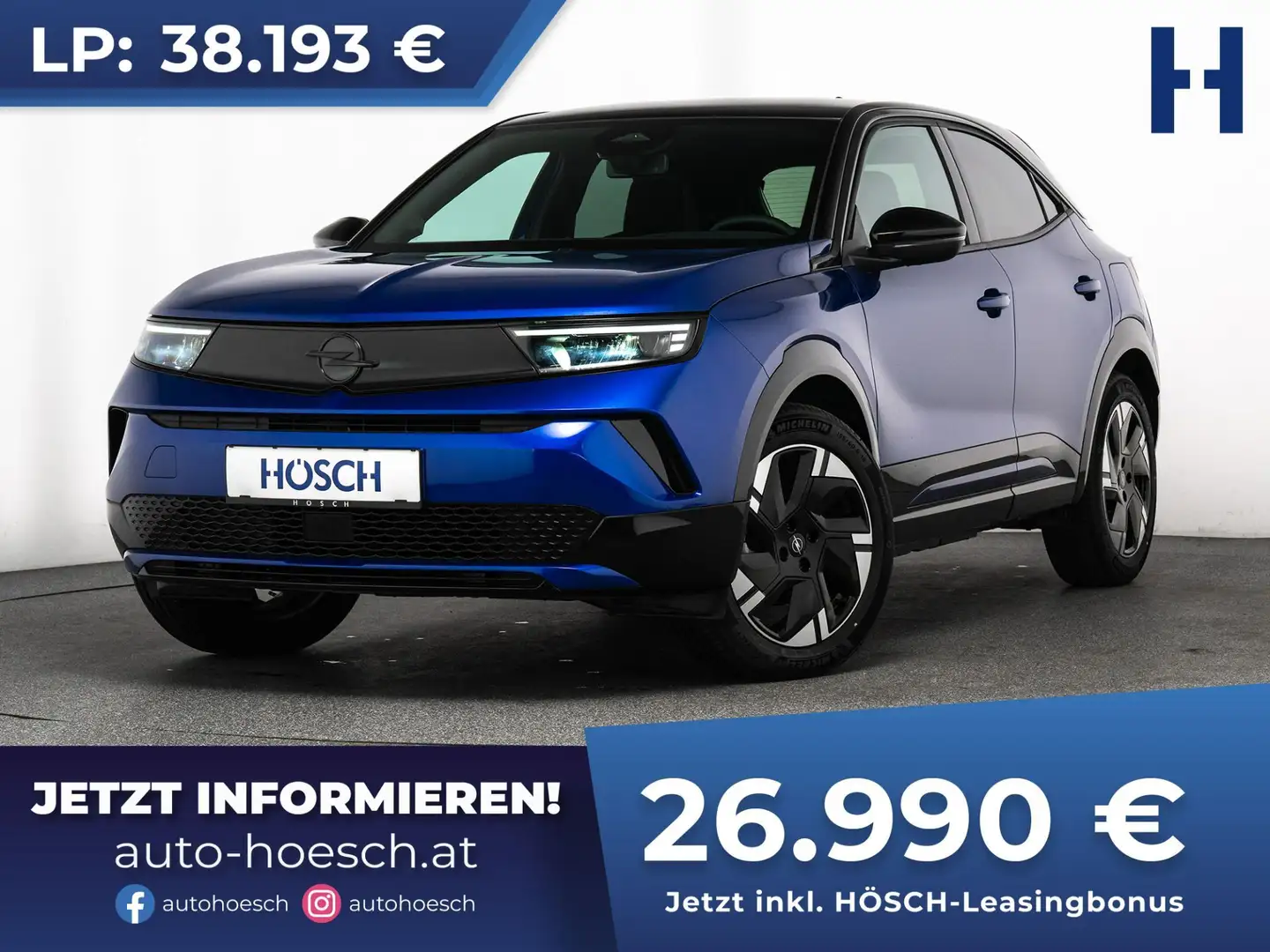 Opel Mokka-E Ultimate 54 kWh FACELIFT 3-PHASIG CARPLAY ++ Blau - 1